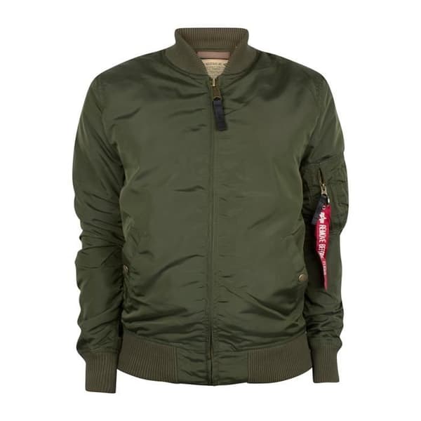 Alpha Industries MA-1 TT Bomberjacka för män - Mörkgrön Grön M