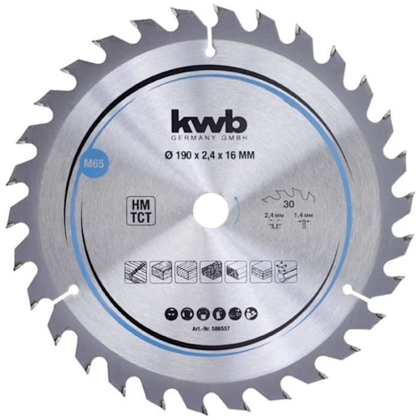 Cirkelsågblad - KWB - 586557 - 184 x 16 mm - Hårdmetall - 1 st.