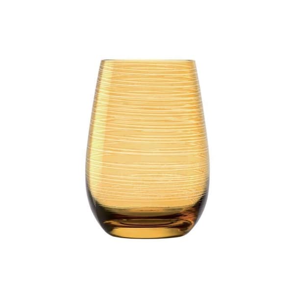 TWISTER GOBELET AMBER 46CL SET6