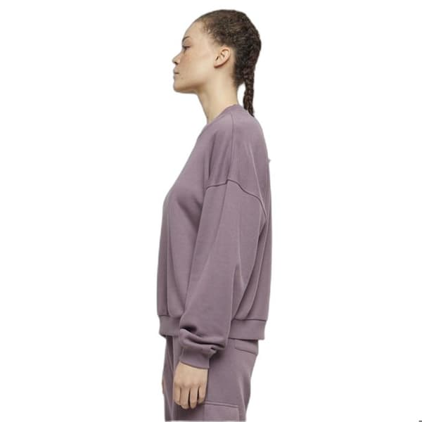 Oversize rundhalsad tröja för kvinnor Urban Classics Light Terry bleknad lila S