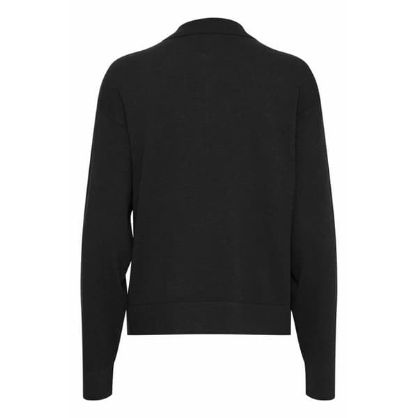 Pull col polo zippé dam Pulz Jeans Sara svart skönhet jag