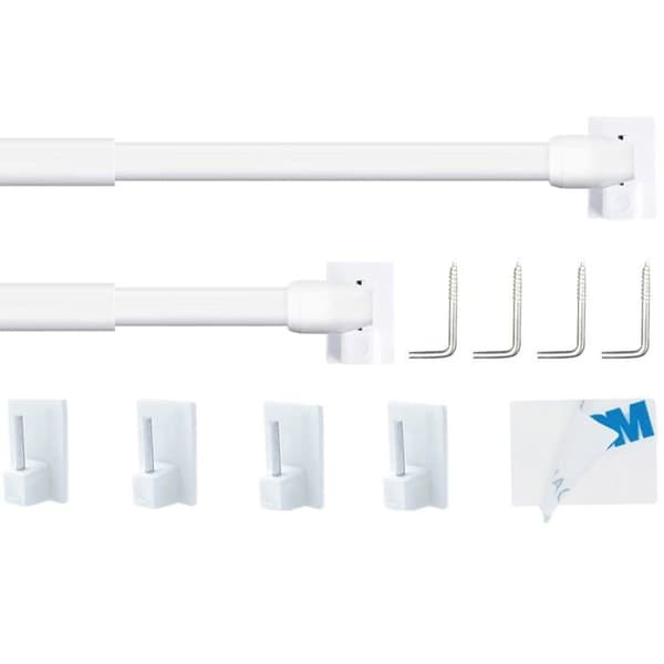 Gardinstång - AIITOMG - Utsträckbar - 40-70 cm - Max belastning 1200 g - Vit