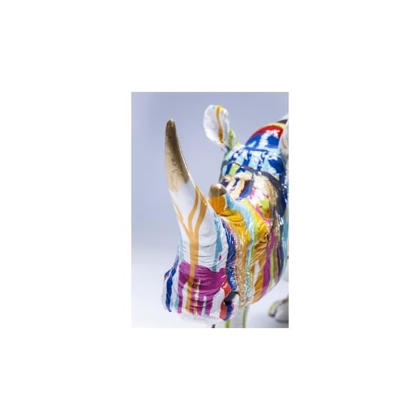 Dekoration - KARE - White Rhino Colore - Resin - 26x55x17cm Vit