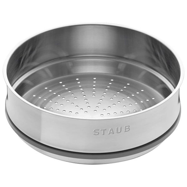 STAUB Gjutjärnsgryta med ångkorg, rund, Ø 26 cm, 5,2 L, Intensiv blå Blå