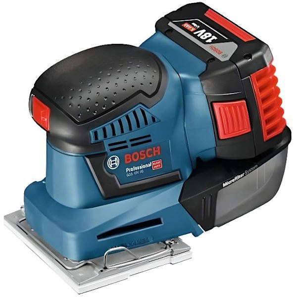 BOSCH PROFESSIONAL GSS 18V-10 orbitalslipmaskin (utan batteri och laddare) Blå