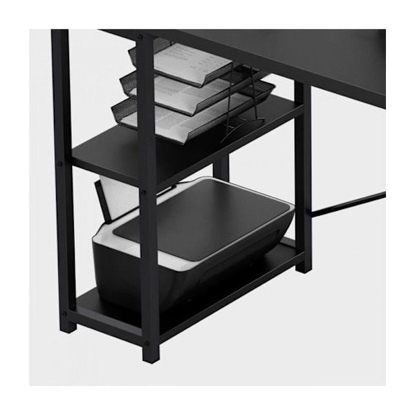 Hörnkontor - MARK ADLER - Ledare 5.9 - Svart - Kompakt design - Inbyggd förvaring Svart
