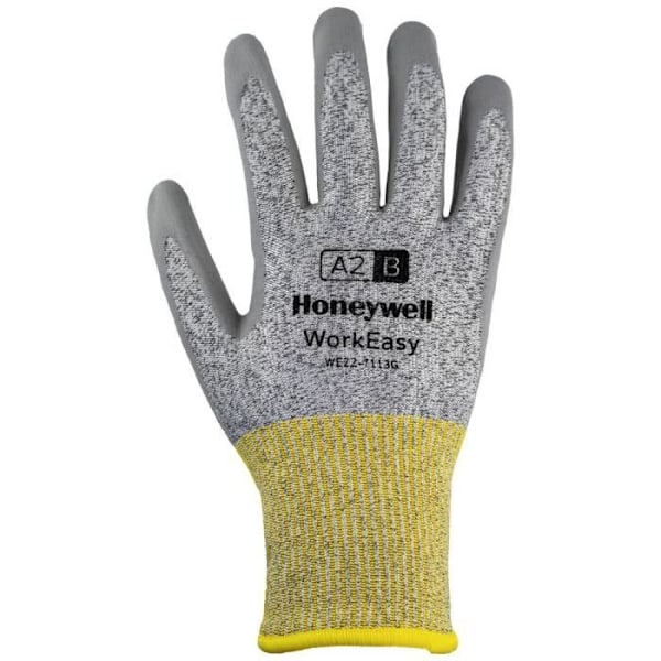 Skärskyddshandskar - Honeywell - Workeasy 13G GY PU A2/B - Storlek 10 - Polyuretan - Unisex Grå