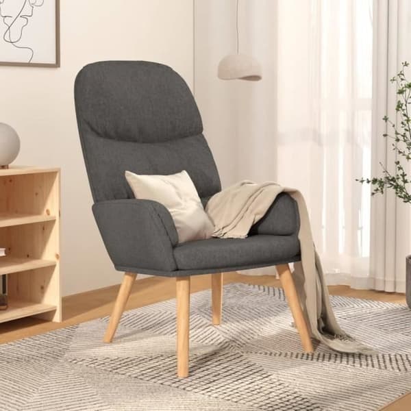 vidaXL Relaxstol Ljusgrå Tyg 340990