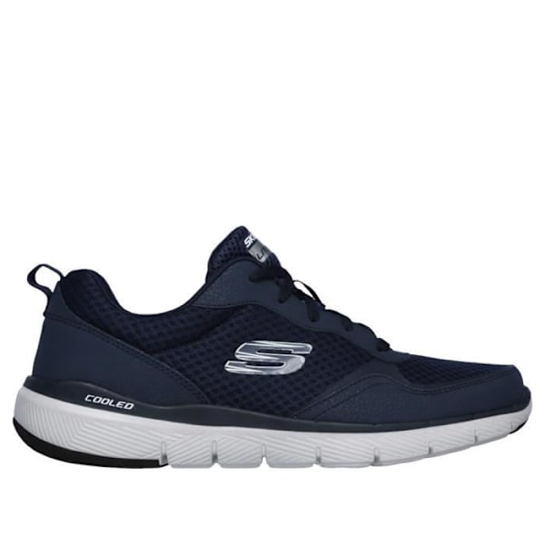 Skechers Flex Advantage Stally Sneaker - Herr - Textil - Blå - Luftkylt Memory Foam - FlexSole Sole Blå 41