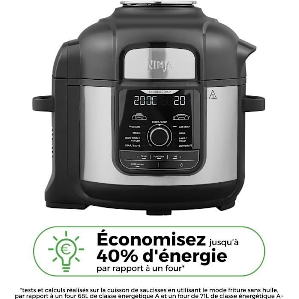 NINJA Foodi Max OP500EU - 9-i-1 Multicooker - 7,5 L - 1760W – Svart Svart