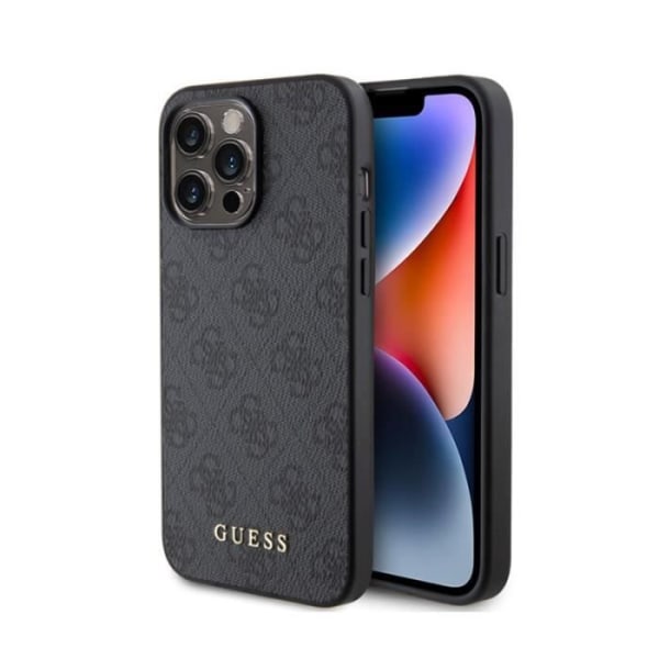 Baksidan - Guess - iPhone 15 Pro Max - Grå - Bak- och sidaskydd - Styv Grå