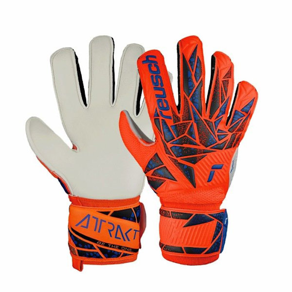 Målvaktshandskar - Reusch - Attrakt Solid - Orange - Maximalt grepp - Hållbar hyper orng/elec blå XL/XXL