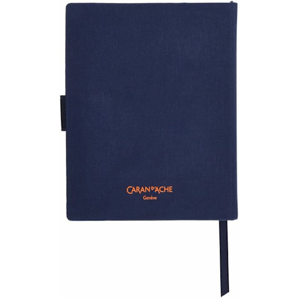 Notebook - Caran d'Ache loggbok - 454454 - Office Notebook A6 blått tyg