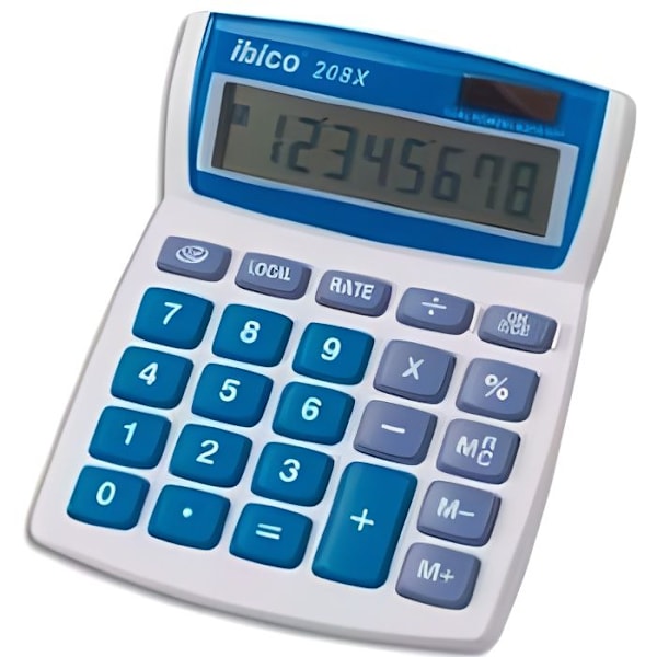 IBICO Desktop Calculator 208X Ljusgrå och blå