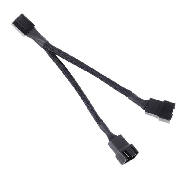 SilverStone SST-CPF01 - 10 cm splitterkabel för två PWM-fläktar, svart hylsa
