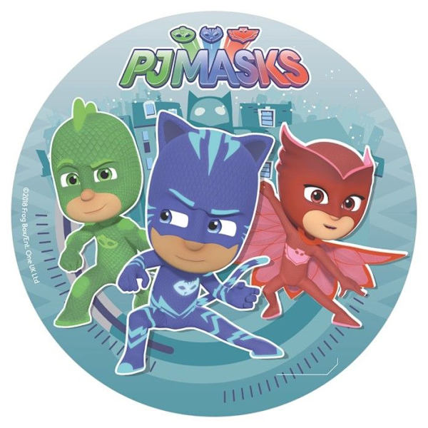 "DISK AZYME PJMASKS TÅRTDEKORATION 20CM Multicolor" Vit