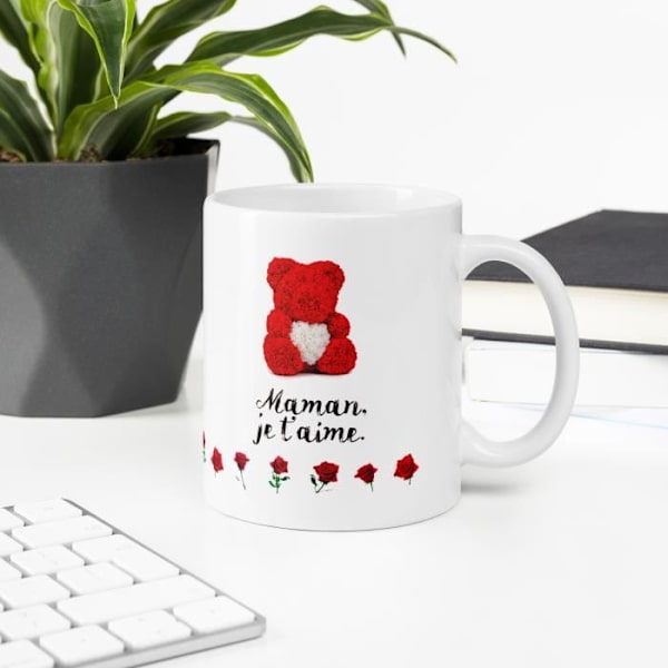 Mugg - Dino Muggar - Amour Je t’Aime - Högkvalitativ keramik - 325ml - Brandbeständig