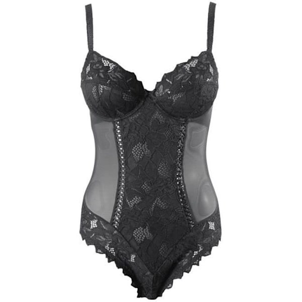 Arum Sans Complexe Bodysuit - Svart - Textronic Spets - Ladder Day Finishes - Microfiber - 90C