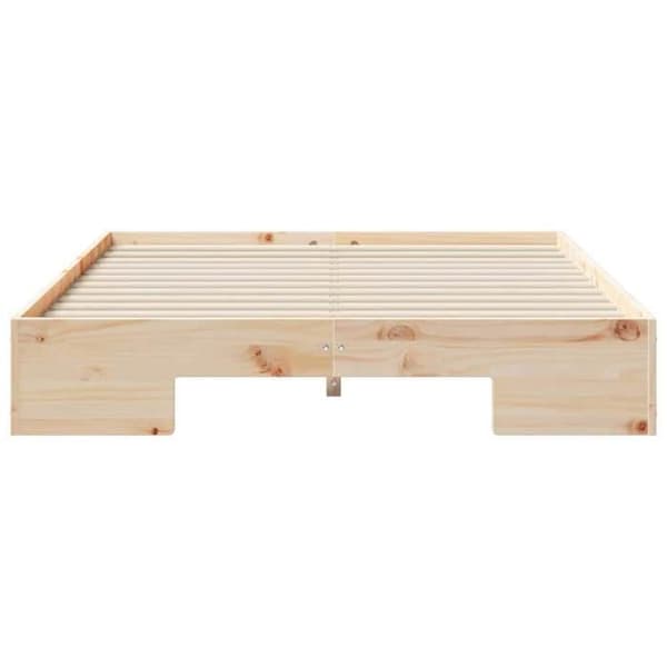 vidaXL Sängram Brun 140 x 190 cm 873034