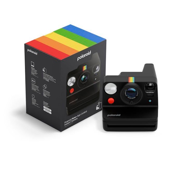 Sofotografisk kamera - Polaroid - Now+ Generation 3 - Svart - Ansluten enhet - Inomhusanvändning Svart