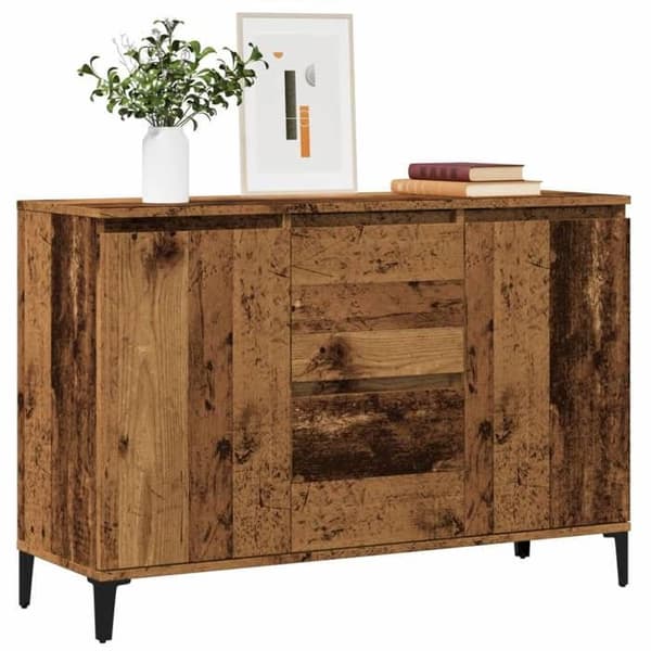 vidaXL Buffé gammalt trä 102x35x70 cm ingenjörsträ 856486