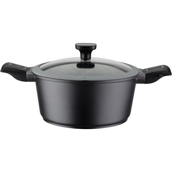 Marmit font av aluminium - GSW - EASY CLICK - 20 cm - Induktions - Svart