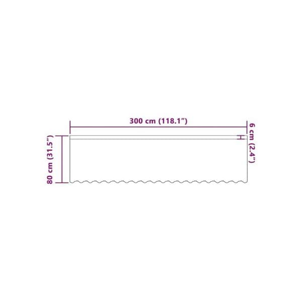 Spetsgardin - vidaXL - 80x300 cm - Vit - Polyester - Ljusfiltrerande - Integritetspaneler - Lätt Vit
