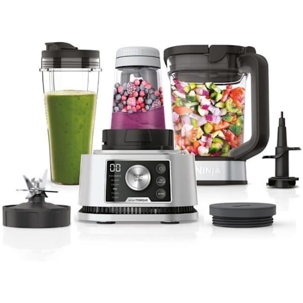 Blender Ninja Blender 3-i-1 Foodi Power Nutri CB350EU - automatiska program - Kanna 2,1 L, skålar 700 ml och 400 ml - 1200 W Pengar