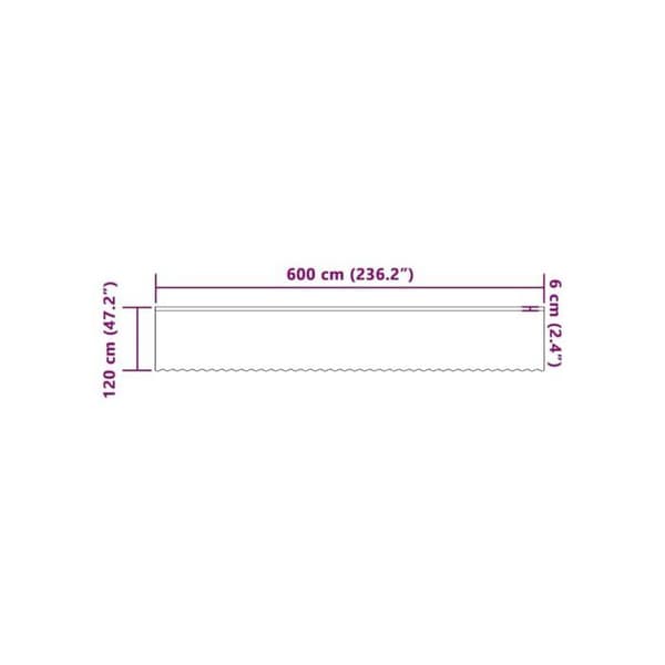Blommönstrad spetsgardin - vidaXL - Vit - Polyester - 120x600 cm - Ljusfiltrerande - Integritetspaneler Vit