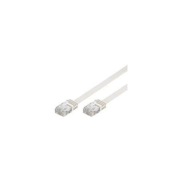 MicroConnect V-UTP520W-FLAT - KVM SWITCH - U/UTP CAT5e 20M Vit platt oskärmad nätverkskabel, PVC, 4x2xAWG 30/7 CCA