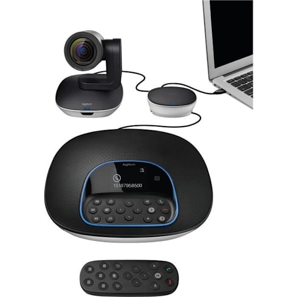 Videokonferenssats - Logitech - Upp till 14 deltagare - Mikrofonförlängning - HD-ljud