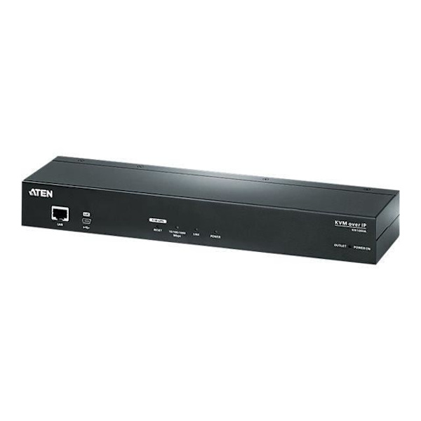 KVM över IP fjärrkontroll - ATEN - KN1000A - Svart - 1 port - Gigabit Ethernet Svart