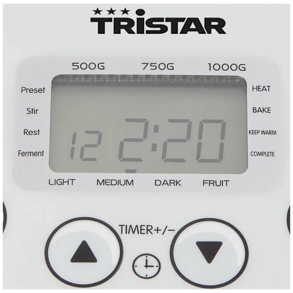 Brödmaskin - TRISTAR - BM-4586 - Kapacitet 1000 gr - 19 program - Glutenfri funktion