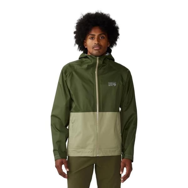 Vattentät jacka Mountain Hardwear Threshold™ - mantisgrön/överskott grön mantisgrön/överskottsgrön M