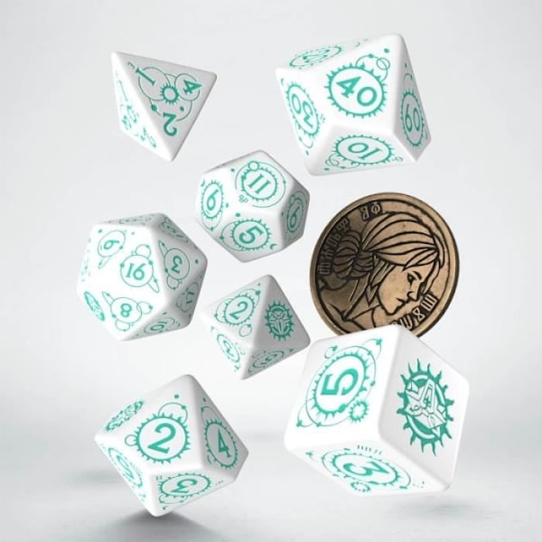 Q WORKSHOP - LOT OF 7 OF THE Witcher CIRI - LAG OM ÖVERRASKNING QWOWC Turkos, vit