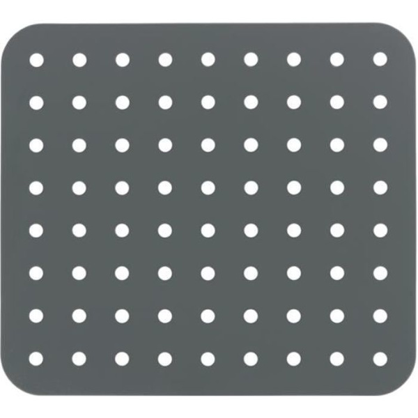 WENKO Crystal Diskbänk, Diskbänksmatta Repskydd, Diskskydd, Plast, 27,5 x 31 cm, Grå
