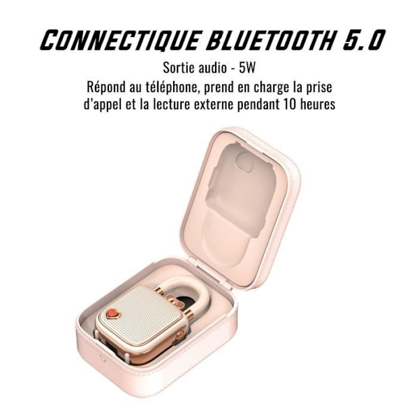 Divoom Lovelock ansluten bluetooth högtalare 5W Rosa