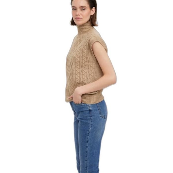 Vero Moda Vigga ärmlös tröja för dam - silvermink - XS silver mink S