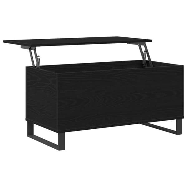 Soffbord Ek Svart 90x44,5x45 cm Ingenjörsträ