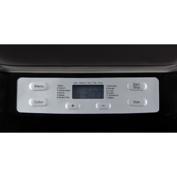 Automatisk brödmaskin - DOMO - B3974 - 550 W - 12 program - LCD-skärm Svart
