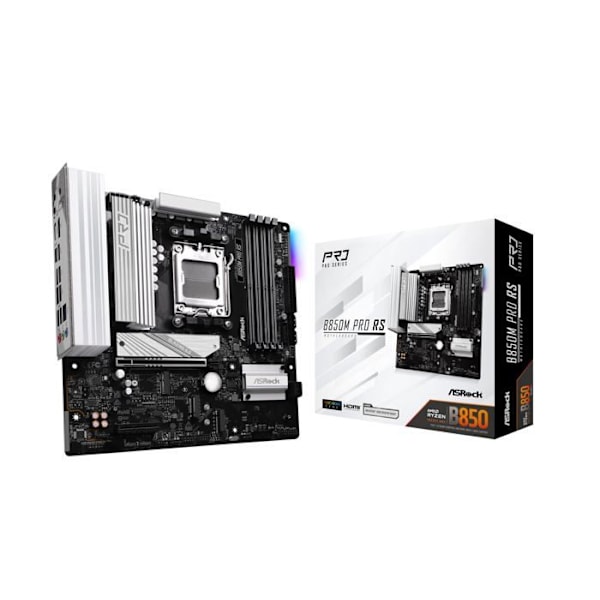 Moderkort - ASRock - AM5 B850M PRO RS - 256 GB RAM - 4 platser - PCI Express 4.0