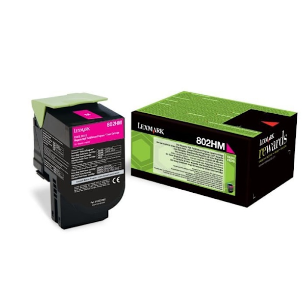 LEXMARK 802HM Tonerkassett - Hög kapacitet 3 000 sidor - Paket med 1 returprogram - Magenta