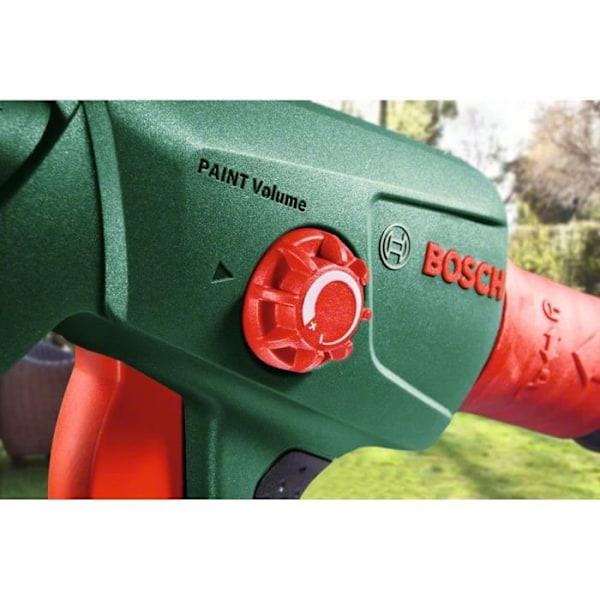BOSCH färgpistol - PFS 1000 - Sprayar träfärg, bets eller lack - 800 ml hink - 2 munstycken Grön