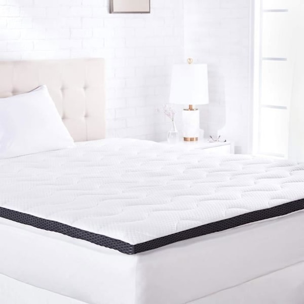 Övermadrass - AmazonBasics - 120 x 200 cm - Memory gelskum - 7 cm tjockt - 1 person