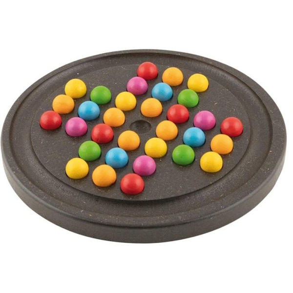 Goki Solitaire brädspel 20 cm mörkbrunt trä