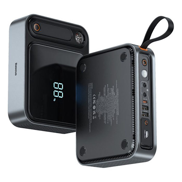 Baseus - Car Jump Starter Super Energy Ultra (C00251400111-00) - Externt batteri, USB, Type-C, 3000A, 26800mAh - Svart