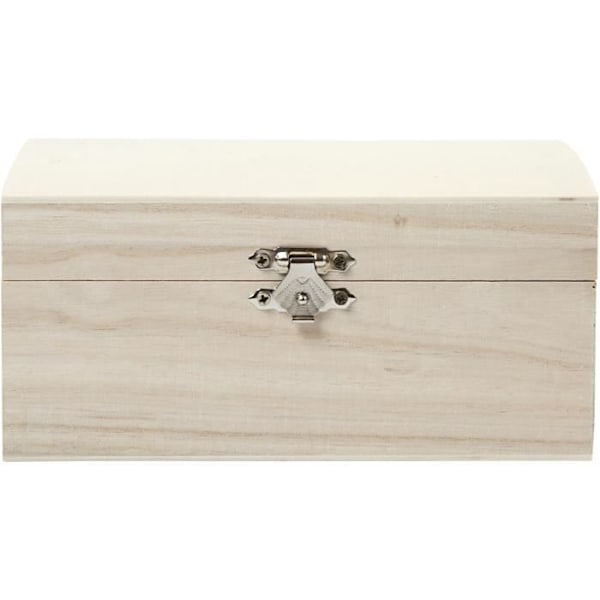 Trälåda - Ej specificerad - ref 575440 - Runt lock - Metalllås - Brun