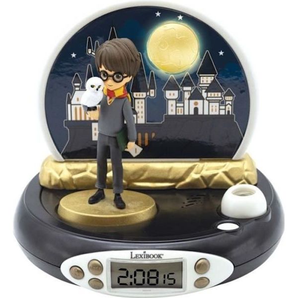Harry Potter 3D-projektor väckarklocka - Magiska ljud - LEXIBOOK Svart