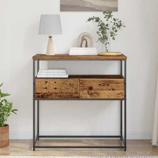 Tabell Console Äldre Trä 75x40x75 cm i Trä och Stål