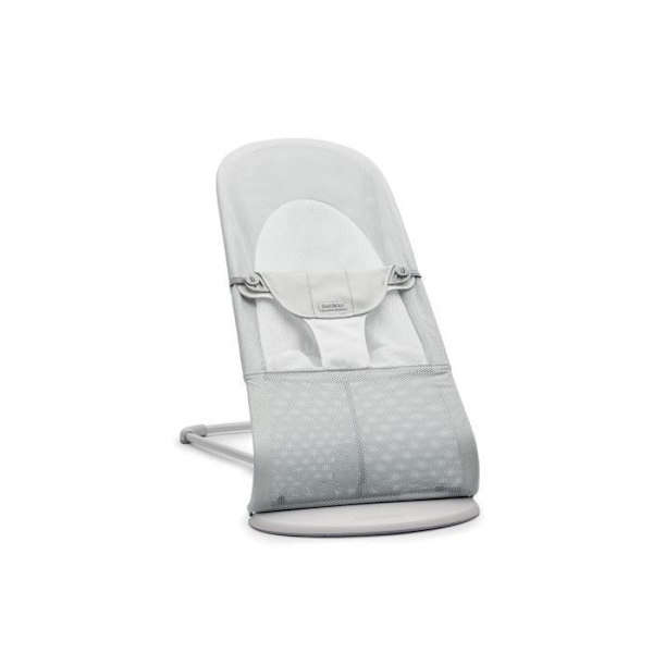 Balance Soft Bouncer - BABYBJORN - Ljusgrå ram - 2 positioner - Vikbar Ljusgrå, Silver/Vit